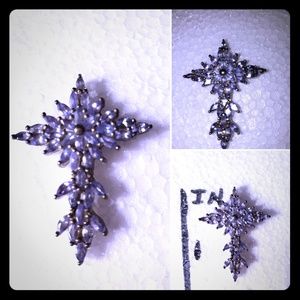 Aquamarine cross Charm